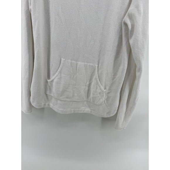 Barefoot Dreams Cozychic Ultra Lite Hoodie Women's Large  White Kangaroo Pocket - Picture 2 of 8